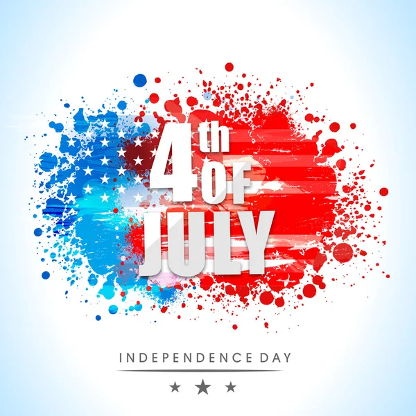 Stylish text for American Independence Day celebration. — Stock Vector
