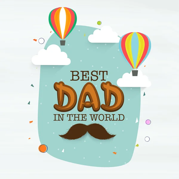 Stijlvolle wenskaart voor Happy Fathers Day viering. — Stockvector