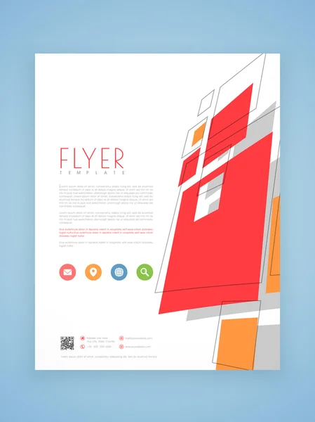 Business flyer, brochure or template design. — Stock Vector