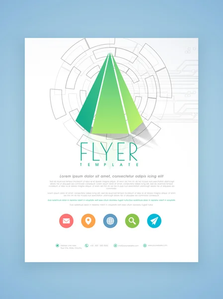 Stylish flyer, brochure or template for business. — Stock Vector