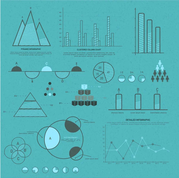 Elementos de infografía empresarial para su empresa . — Archivo Imágenes Vectoriales