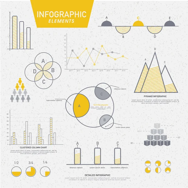 Elementi infografici aziendali per la presentazione professionale . — Vettoriale Stock