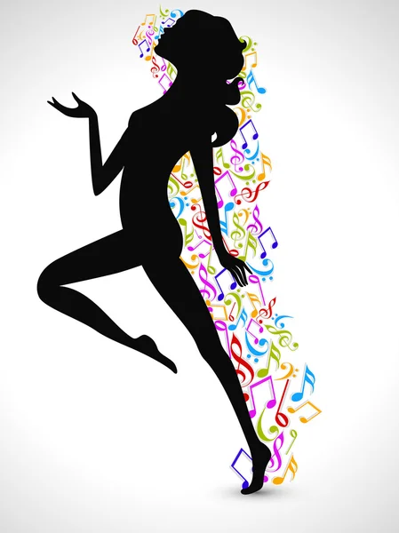 Concepto de una bailarina . — Vector de stock