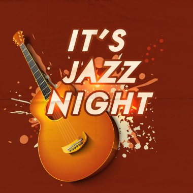 Müzikal Jazz gece parti kutlama poster ya da davet.