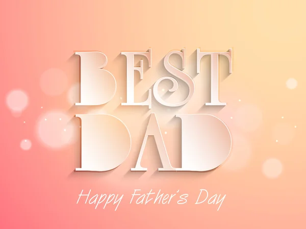 Glossy text för Happy fars dag firande. — Stock vektor