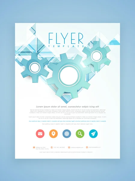 Stylish flyer, brochure or template for business. — Stock Vector
