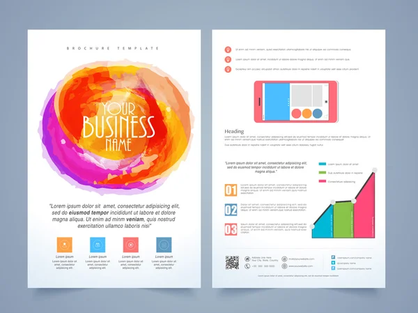 创造性的传单、 小册子或业务模板. — 图库矢量图片