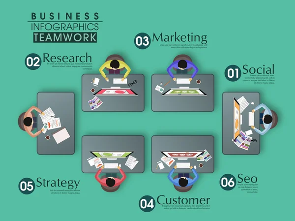 Set di elementi creativi business infografici . — Vettoriale Stock