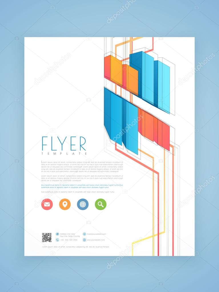 Business flyer, brochure or template design.