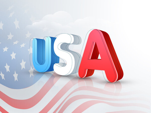 Празднование Дня независимости США с 3D текстом
.