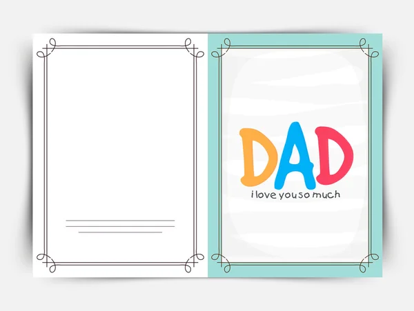 Cartão de saudação para a celebração do dia do pai feliz . —  Vetores de Stock
