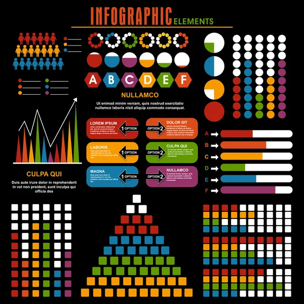 Elementos creativos de infografía para el negocio . — Vector de stock