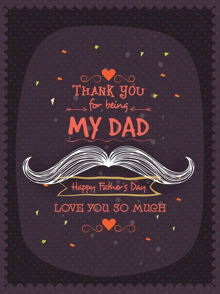 Stijlvolle wenskaart voor Happy Father's Day. — Stockvector