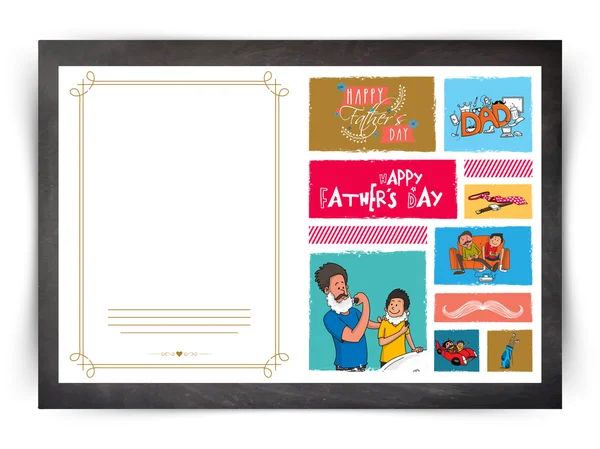 Cartão de saudação criativo para o feliz Dia do Pai . —  Vetores de Stock