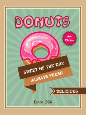 Çörek dükkanı için el ilanı veya menü kartı.