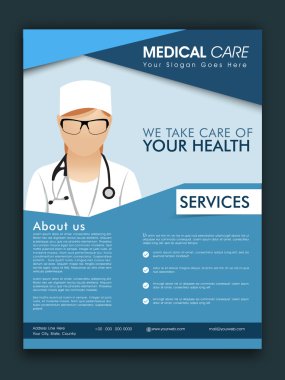 Şablon, broşür veya el ilanı Medical Care için.