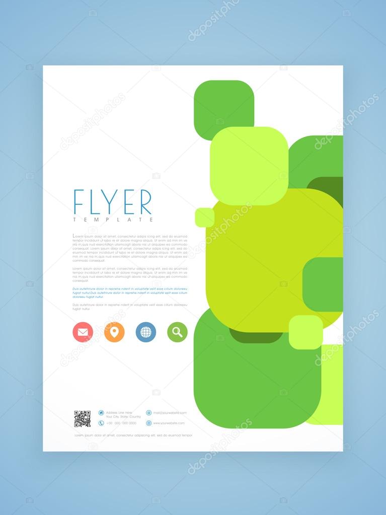 Professional flyer, template or brochure design.