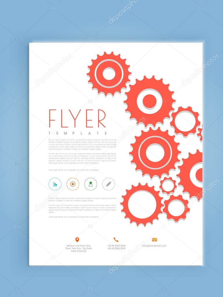 Flyer, template or brochure design for business.