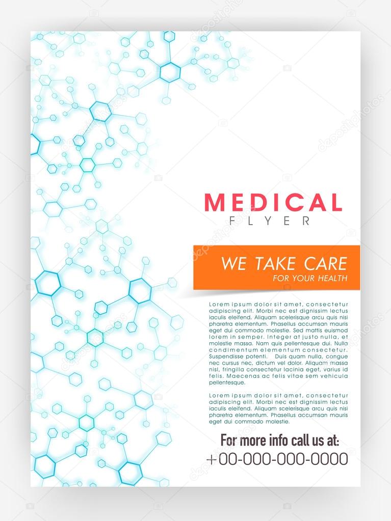 Medical flyer, template or brochure design.