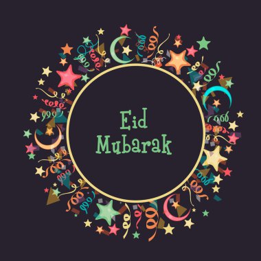 Müslüman topluluk Festivali, Eid Mubarak için güzel çerçeve.