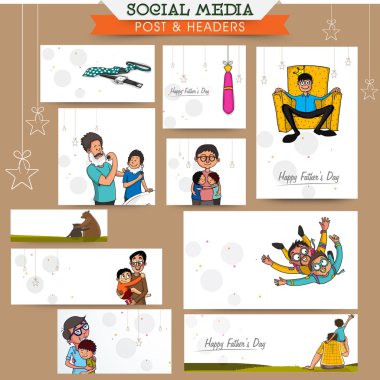 Social media ads or banner for Father's Day. clipart