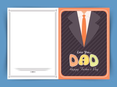 Mutlu Babalar günü kutlama için tebrik kartı.