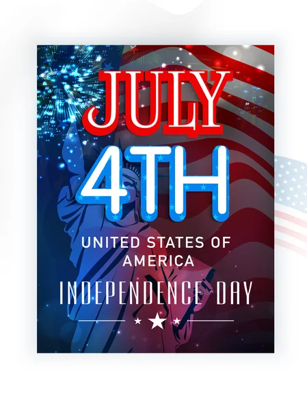 Poster, banner or flyer for American Independence Day. — Stock Vector