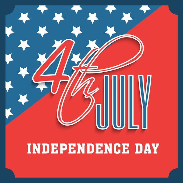 Amerikai függetlenség napja ünnep üdvözlőkártya. — Stock Vector