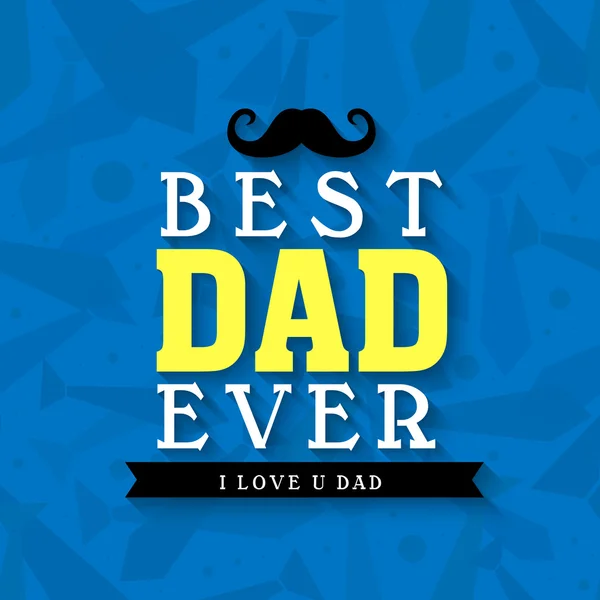 Wenskaart voor Happy Father's Day viering. — Stockvector