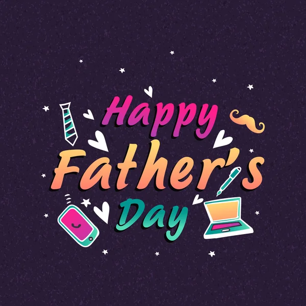 Tarjeta de felicitación para la celebración del día del padre feliz . — Vector de stock