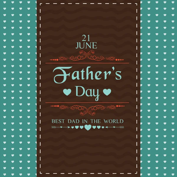 Uitnodigingskaart voor Happy Father's Day viering. — Stockvector