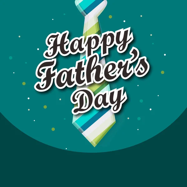 Greeting card with necktie for Father's Day celebration. — Stock Vector