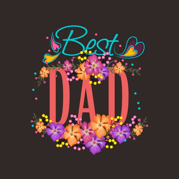 Wenskaart voor Happy Father's Day viering. — Stockvector