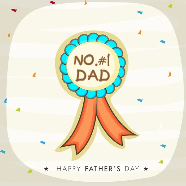 Stylish badge for Happy Father's Day celebration. — Stock Vector