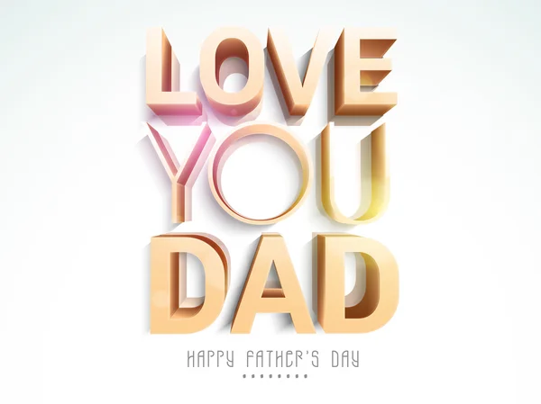 Snygg text för Happy fars dag firande. — Stock vektor