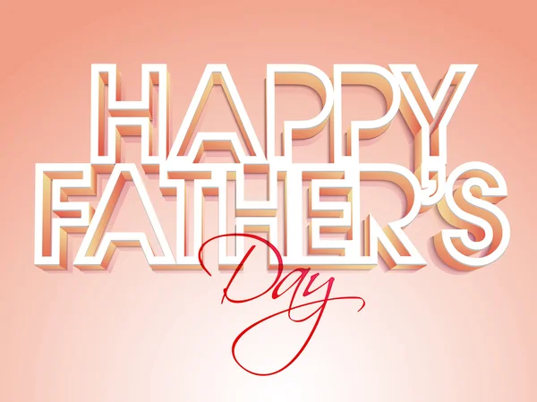Snygg text för Happy fars dag firande. — Stock vektor