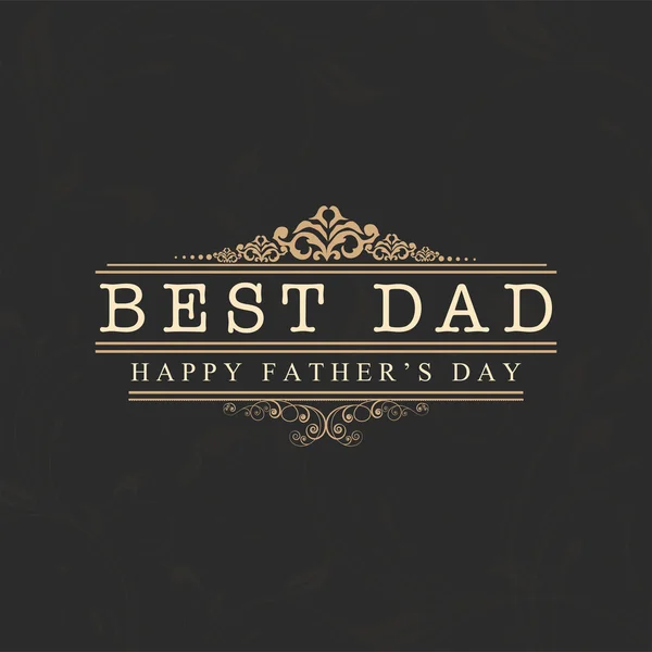 Happy fars dag firande med snygg text. — Stock vektor