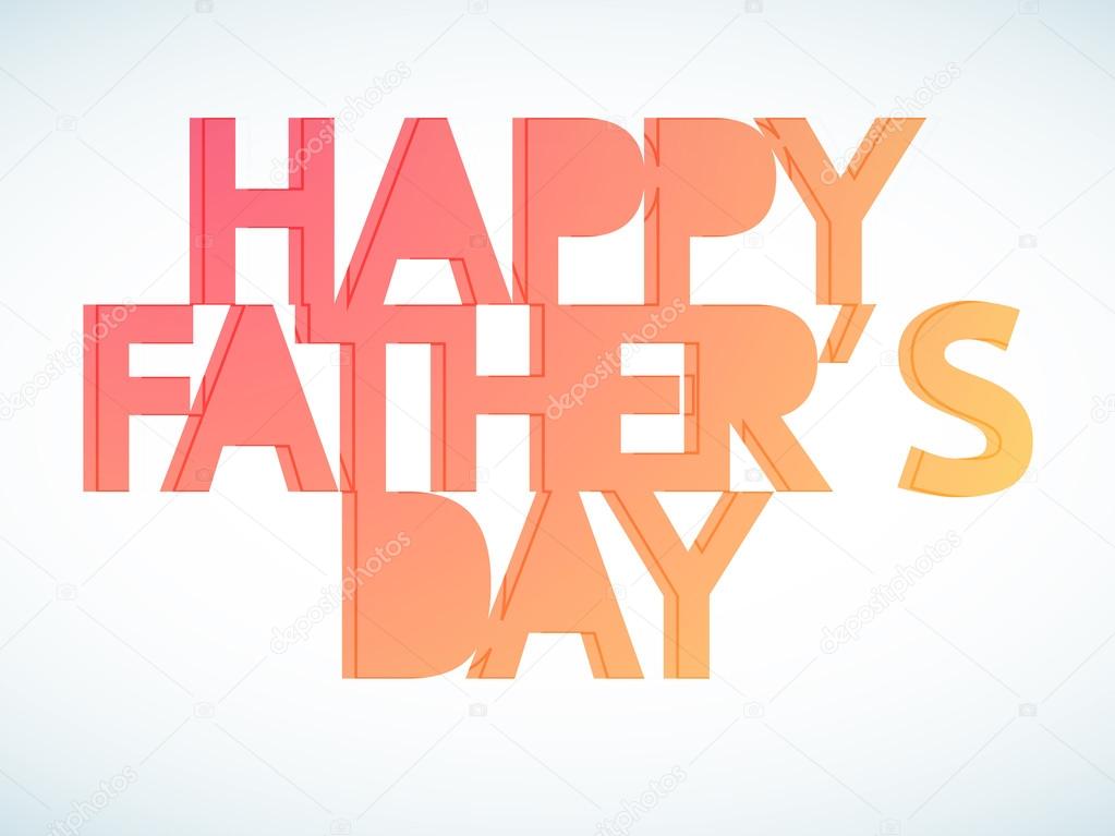 Greeting card design for Happy Father's Day celebration.