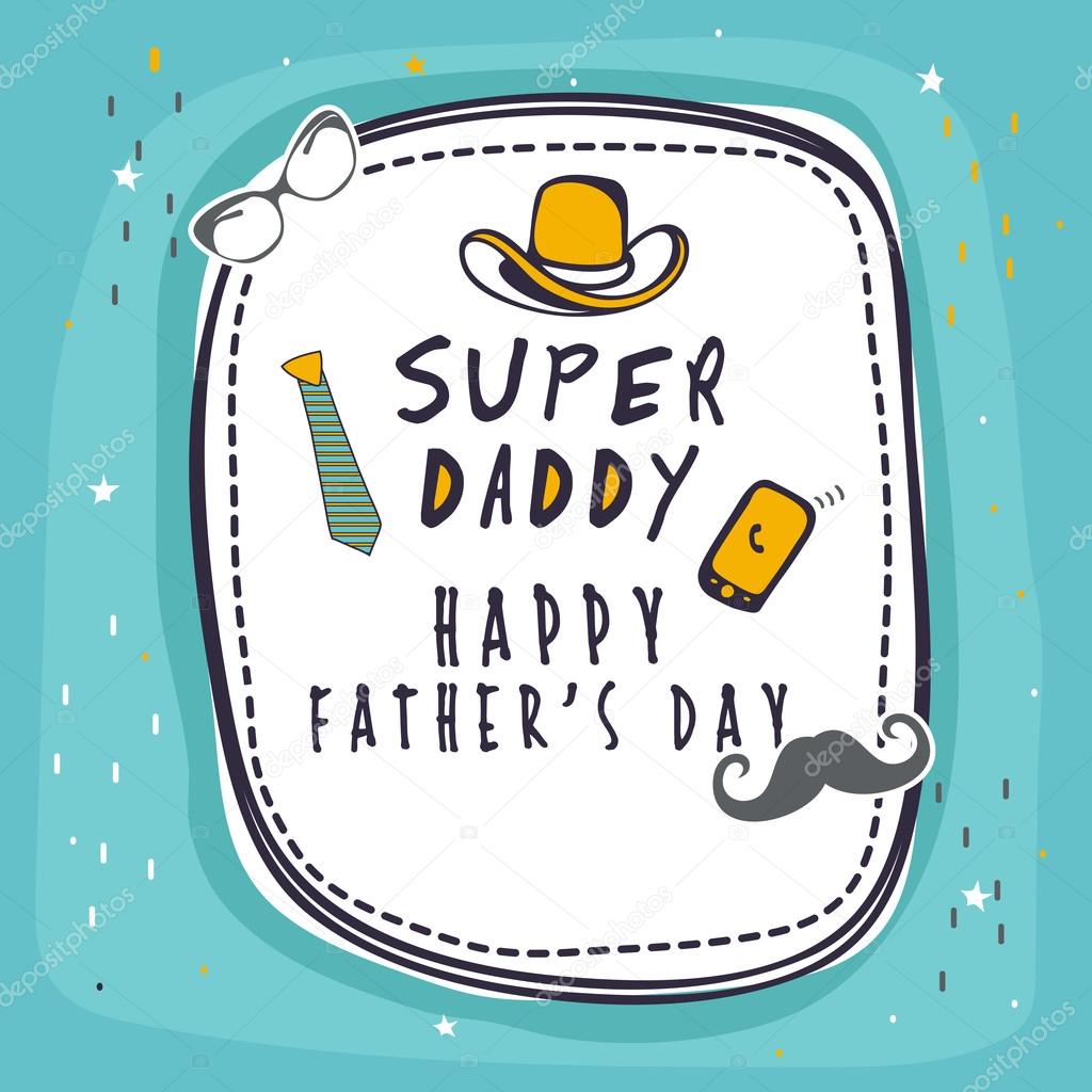 Greeting or invitation card for Father's Day celebration.