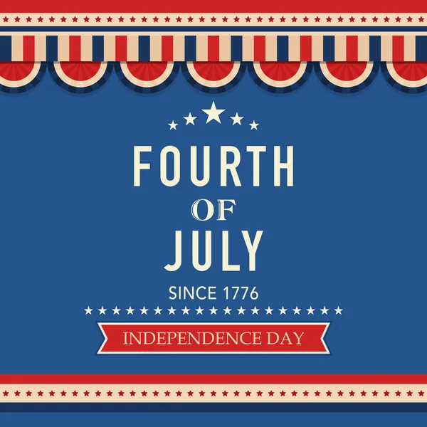 Amerikan Bağımsızlık Günü tebrik kartı. — Stok Vektör