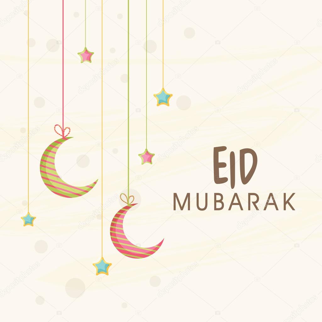 Eid Mubarak celebration greeting card.