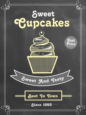 Kek için fiyat menüsü.