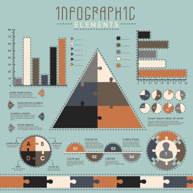 Çeşitli iş Infographic öğeleri kümesi.