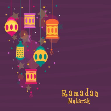 Ramazan Mubarak kutlama için yaratıcı fenerler.