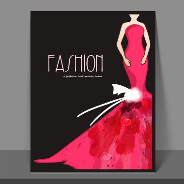 Kızlar moda el ilanı, afiş veya şablon tasarımı.
