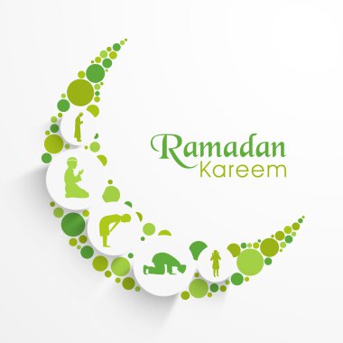 Ramazan Kareem kutlama için Hilal ay.