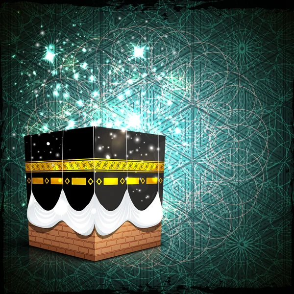 Каба Шариф на празднование Рамадана Карима . — стоковый вектор
