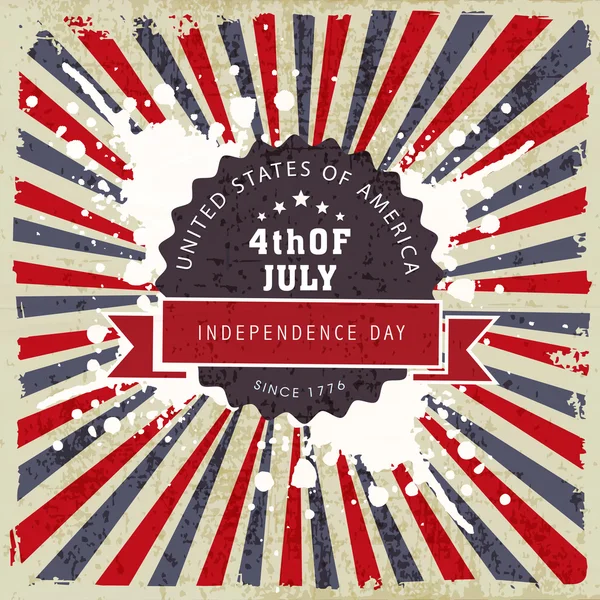 Póster, pancarta o volante para la celebración del Día de la Independencia Americana — Vector de stock
