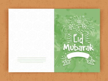 bayram kutlaması için Arapça metinle çiçek yapışkan tasarım.