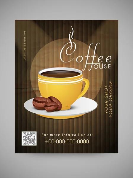 Menu Card, Template or Flyer for Cafe. — Stock Vector